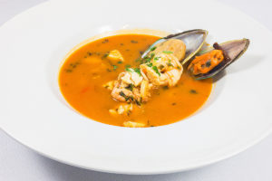 Zuppa di Pesce / Fischsuppe mit Garnelen